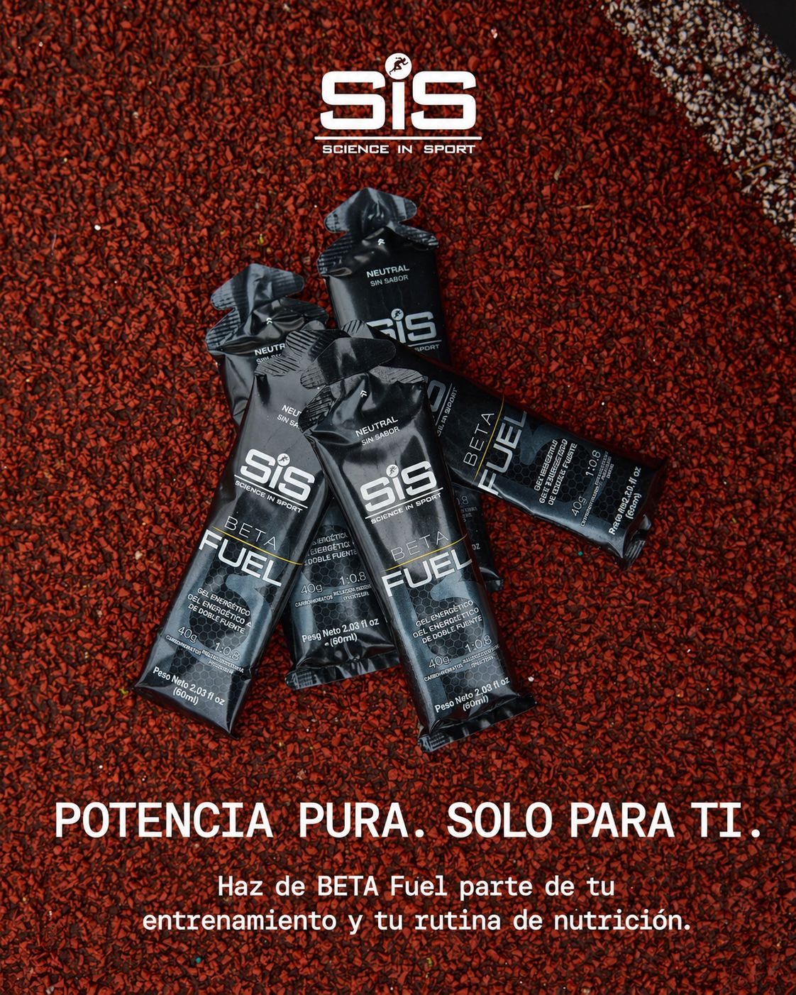 SiS Beta Fuel Neutral Pack x6 | Gel Energético 40 g Carbohidratos