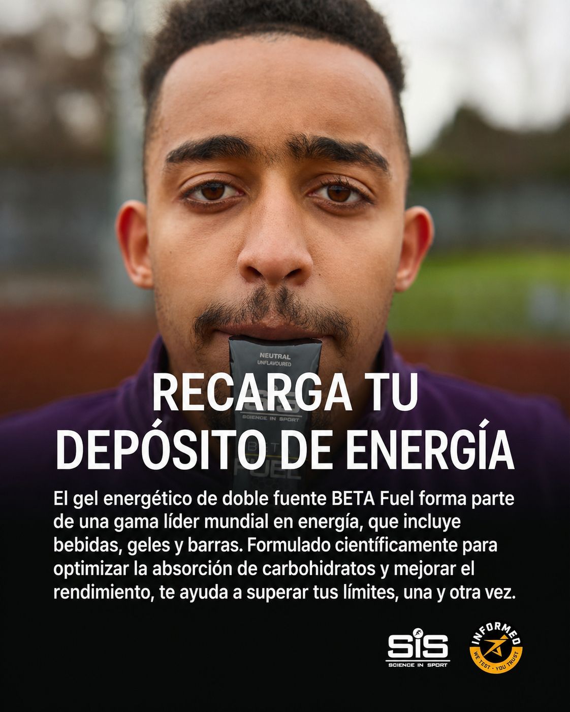 SiS Beta Fuel Neutral Pack x6 | Gel Energético 40 g Carbohidratos